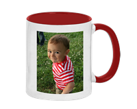 With photo mug red handle                                                                                                                             