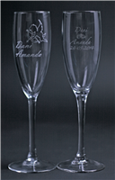 Personalized champagne glasses