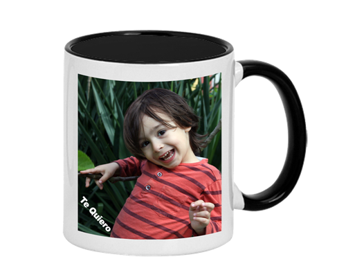 Cup personalized black