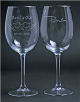 Personalized wine glasses